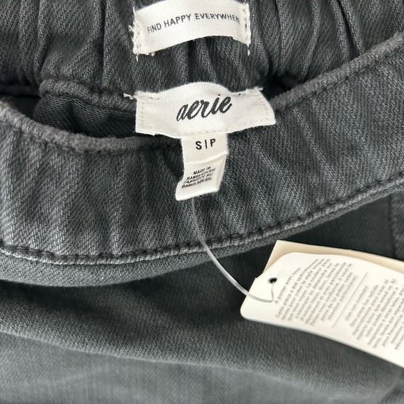 Aerie Skirt Womens Small Gray Denim Flare Mini Preppy Comfort NWT - Picture 3 of 4